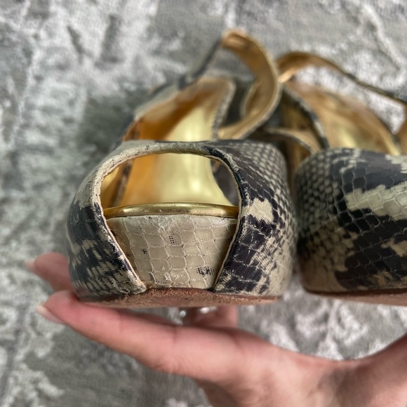 Python platform peep toe sling back - Picture 4 of 5